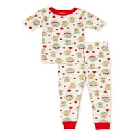 Valentin-napi baba Yoda Unise baba és kisgyermek pamut pizsama szett, 2 részes, méretek 12M-5T