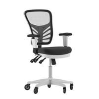 Flash bútorok Nicholas Mesh Mid Back Executive szék karokkal, lb, Fekete-fehér