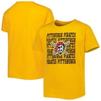 Ifjúsági arany Pittsburgh Pirates ismétlődő logó póló