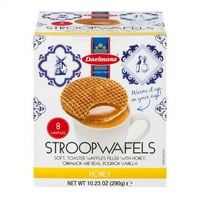 Stroopwafels, Holland gofri puha pirított, méz, irodai Snack, Jumbo méret, kóser tejtermékek, hiteles Hollandiában