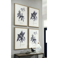 Aláírás tervezése Ashley Efren Modern Botanikus Kert vászon fal művészet, 28, Kék & fehér
