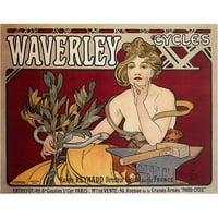 Védjegy képzőművészet Waverly ciklusok vászon művészet Alphonse Mucha, 35x47
