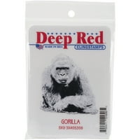 Mély Piros Bélyegek Gorilla Gumi Ragaszkodnak Bélyegző