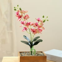 Anvazise Hamis Virág Szimulált Nincs Öntözés Műanyag Színes Orchidea Fau Növény Dekoráció Háztartási Kellékek Rose