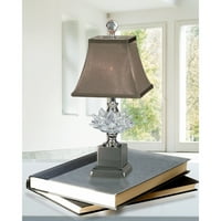 Dale Tiffany Glam 17.25 1-Könnyű Asztali Lámpa, Ezüstbarna