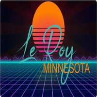 Le Roy Minnesota Vinyl Matrica Stiker Retro Neon Design