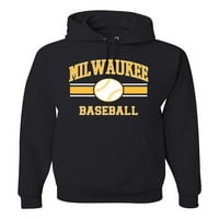 Vad Bobby City of Milwaukee Baseball Fantasy Fan Sport Unise kapucnis pulóver, fekete, XX-nagy