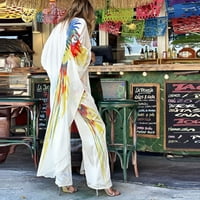 Zlekejiko felsők kendő hosszú sifon fel nyomtatás laza blúz strand női kardigán fedél kimonó Női blúz