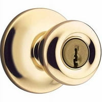 Kwikset 94002-Polírozott Sárgaréz Tylo Belépőgomb