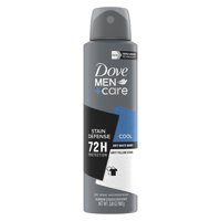 Dove Men + Care Stain Defense 72h száraz Spray izzadásgátló dezodor férfiaknak, 3. oz Twin Pack