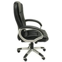 ALC22216BL High Back Office szék, ergonómikus számítógépes szék, fekete pu bőr