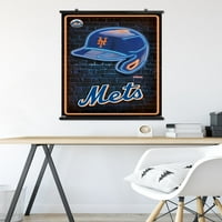 New York Mets - Neon sisak fali poszter, 22.375 34