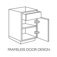 Design ház Brookings Összeszereletlen 2 ajtós rázógép Vanity 30x31. 5x21, fehér