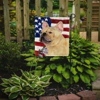 Amerikai zászló Francia Bulldog kerti zászlóval