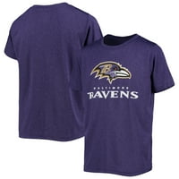 Ifjúsági Heathered Purple Baltimore Ravens logó póló