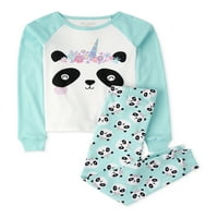 A Gyerekek Place Girls Panda pizsama szett, Méretek 4-16, 2 darab