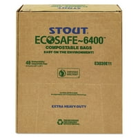 Stout, STOE3039E11, EcoSafe komposztálható szemeteszsákok, kartondoboz, Zöld, gal