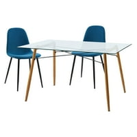 Versanora - Minimalista asztal és székkészlet - Fehér