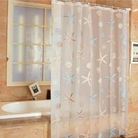 Műanyag zuhanyfüggöny bélés PEVA fém gomblyukak vízálló félig puszta kampókkal fürdőkádhoz vagy zuhanyfülkéhez