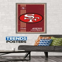 San Francisco 49ers-Retro logó fali poszter, 22.375 34