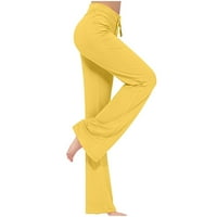 Női jóga nadrág modális laza egyenes lábú jóga nadrág Húzózsinórral a jóga és a futó kocogók számára Alkalmi Lounge