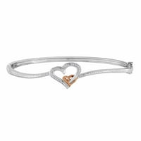 Brilliance Fine Jewelry Carat T.W. Diamond Rose Gold-Tone Fashion Bangle