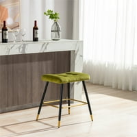 Bársony bárszék, Pultmagasságú Étkezőszékek konyha étkező kávézó szék fém lábakkal és lábtartóval Modern kárpitozott
