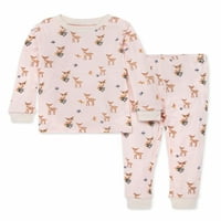 Burt's Bees kislány kislány és kisgyermek lány pizsamák fitt organikus pamut hosszú ujjú PJ -k, két készlet