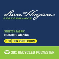 Ben Hogan férfi és nagy férfi előadás rövid ujjú texturált golfpóló, legfeljebb 5xl