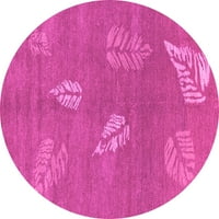 Ahgly Company Beltéri Kerek Absztrakt Rózsaszín Kortárs Terület Szőnyegek, 4 ' Kerek
