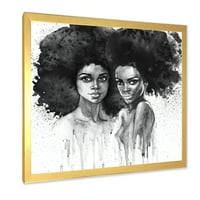 Designart 'Afro American Woman XI' Portréja 'Modern keretes művészeti nyomtatás