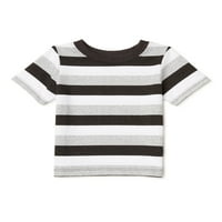 Garanimals Baby Boys rövid ujjú csíkos póló, méret 0m-24m