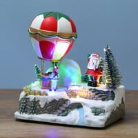 Kivilágított Karácsonyi dekoráció játék beltéri kis ház ajándékok kézműves világító jelenet csodaország téli hőlégballon