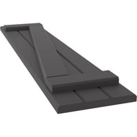 Ekena Millwork 1 2 W 49 H Americraft Három Beszédület külső fa Csatlakozott Board-N-Batten redőnyök W Z-Bar, Shadow