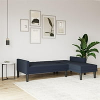 Hudson Small Space Setional Sapa futon, kék vászon