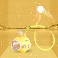 Fongwan baba fürdőkád játék zuhanyzóval, fonó játékok vízpermet játékok tengeralattjáró fürdő játékok csecsemőknek-sárga