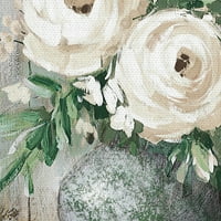 White & Sage Floral I Willowbrook Art Print