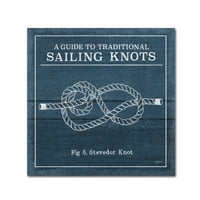 Védjegy Képzőművészet 'Vintage Sailing Knots VI' vászon művészete: Mary Urban