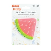 Nuby Szilikon Teether játék csecsemőknek, rózsaszín görögdinnye szelet Design