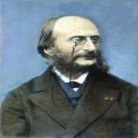 Jacques Offenbach N . Francia Zeneszerző. Olaj Egy Fénykép Felett, C1870. Poszter nyomtatás
