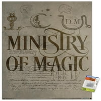 A Varázslóvilág: Harry Potter - A Mágiaügyi Minisztérium Falplakátja Nyomócsapokkal, 22.375 34