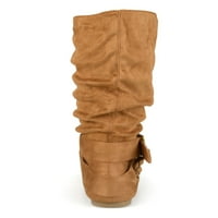 Női Journee gyűjtemény Shelley-Mid Calf Slouch Boot gesztenye Fau Velúr 8. M