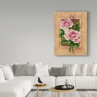 Védjegy képzőművészet 'Rose Fresco' vászon művészet Barbara Mock