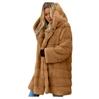 Outwear-Fur' melegebb test ujjú Női kabát kabát hosszú Gilet női kabát női könnyű kabát fésült gyapjú kabát