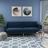 Charlie kanapé, klasszikus kék bársony, dimenzió:77.5 33.8 29.1ülésmagasság: 17.7Lábmagasság, LBS kapacitás