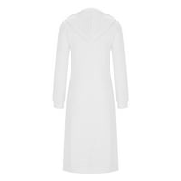 Fatuov kabátok Női Hosszú ujjú dzsekik Cipzár Egyszínű őszi megtakarítás fehér kabátok zsebekkel L