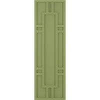 Ekena Millwork 15 W 50 H True Fit PVC Hastings rögzített redőnyök, moha zöld