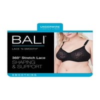 Bali Csipke ' N Sima Varrat Nélküli Melltartó Női Underwire Comfort-U Teljes Lefedettség 3432