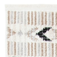 Sedona Zoolander geometriai csíkos futó szőnyeg, elefántcsont szürke, 2 '8'