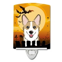 Caroline kincsei BB1811CNL Halloween Sable Corgi kerámia éjszakai fény, 6x4x3